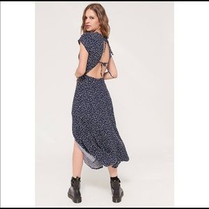 Urban Outfitters Lindsey Cap Sleeve Open Back Maxi